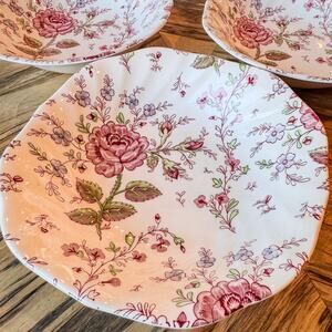 Set of 3-Johnson Brothers, 1930’s Rose Chintz Collection-Coupe Cereal Bowls-7.5”